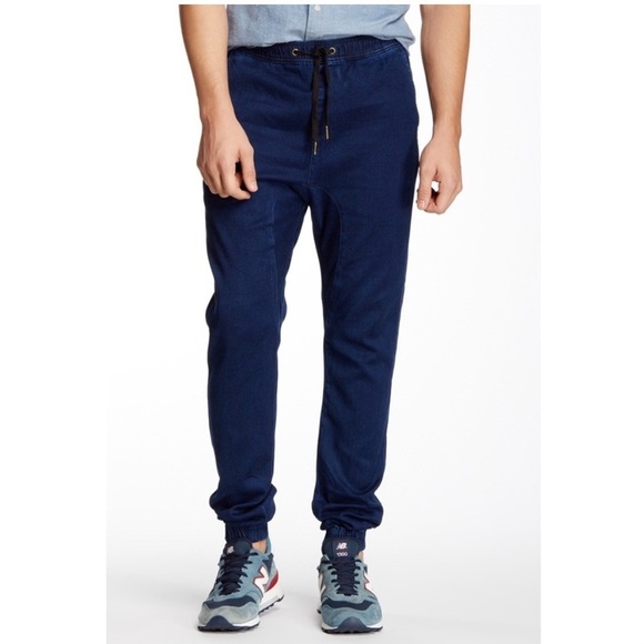 Zanerobe sureshot drawstring denim joggers pants - Picture 1 of 11